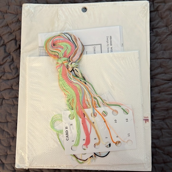 New in Package - Janlynn Counted Cross Stitch Kit - Welcome Baby Girl - Picture 3 of 6